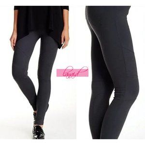 Vince Moto Leggings Charcoal Grey Edgy Motorcycle Ponte Skinny Stretch Pants 2